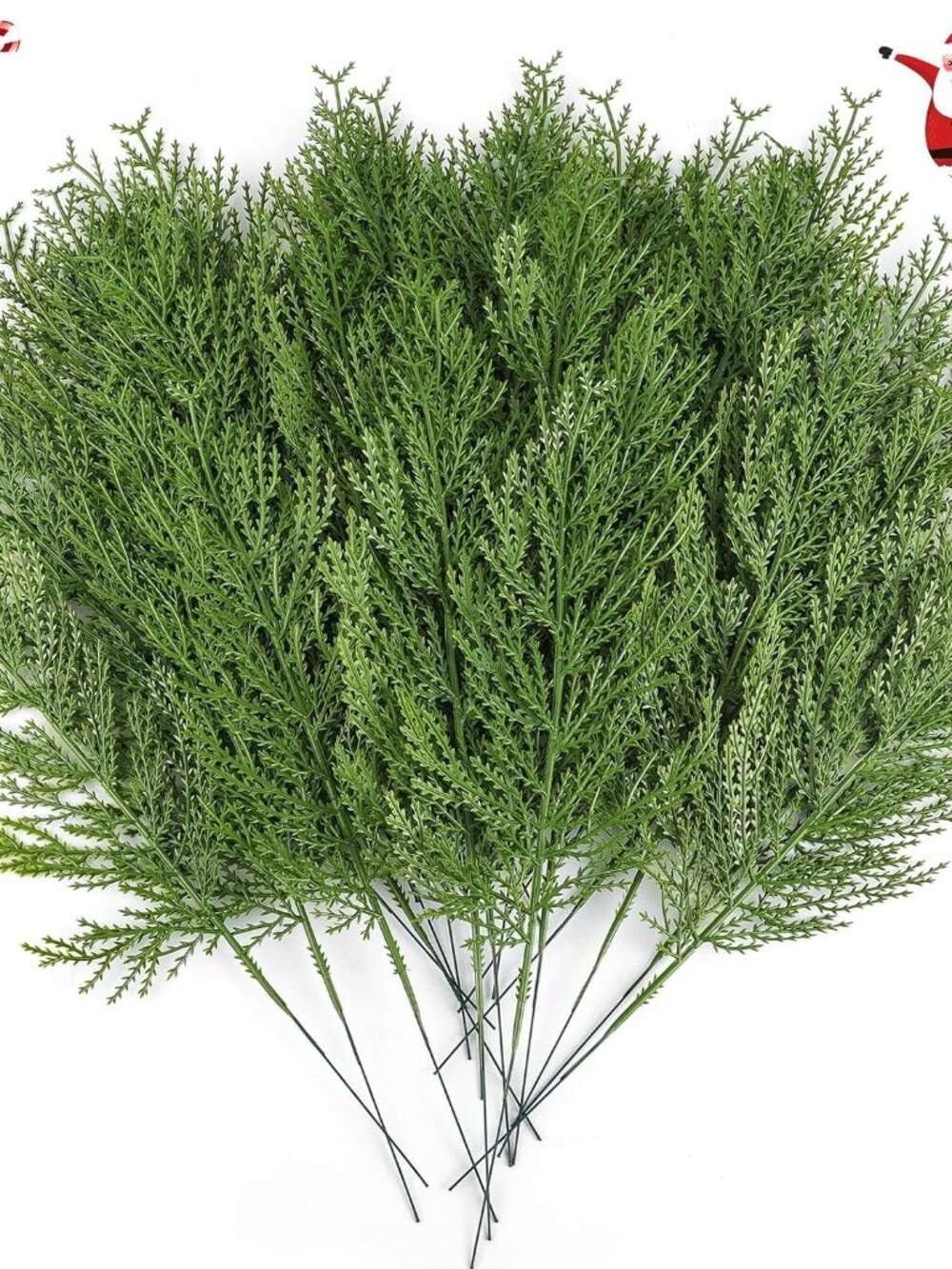 40 Pcs Artificial Cedar Picks,Christmas Greenery Pine Stems